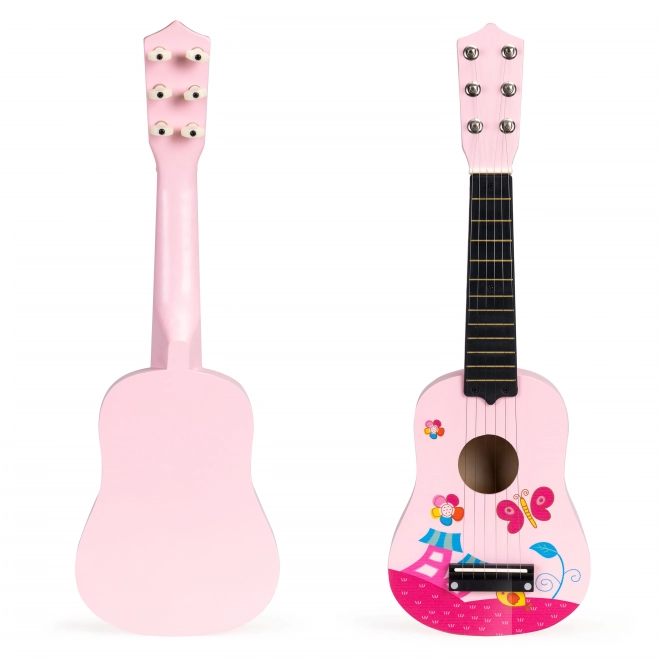 Chitarra per bambini in legno ECOTOYS - Rosa