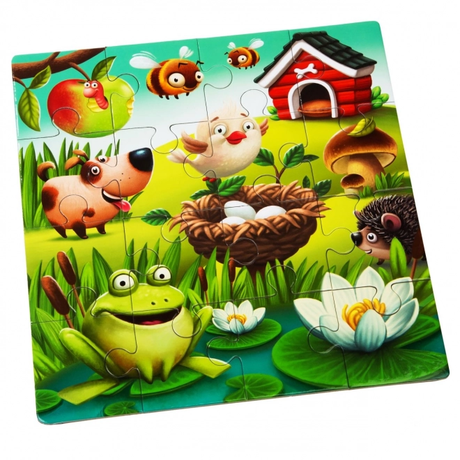 Animali Preferiti 3 in 1 - Puzzle Per Bambini