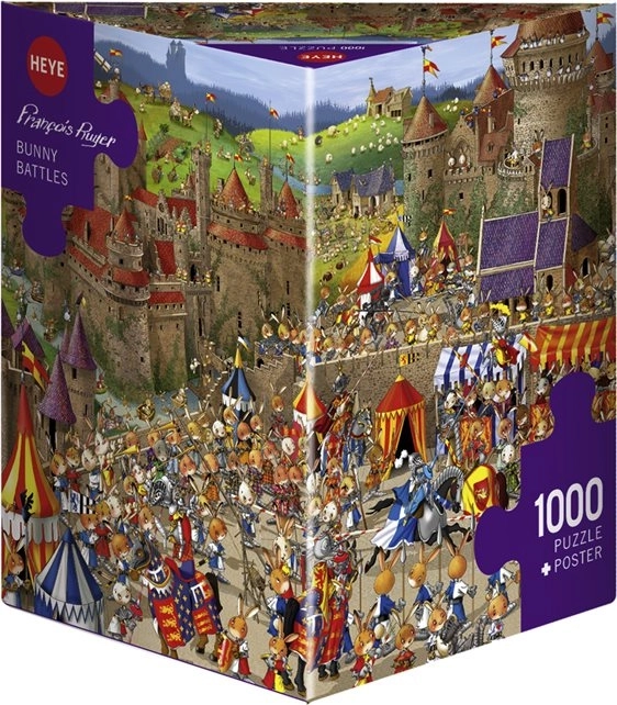 Puzzle HEYE Battaglie dei Conigli 1000 pezzi