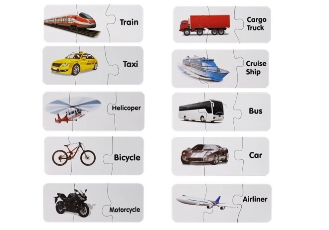 10 coppie autocorrettive di mezzi di trasporto