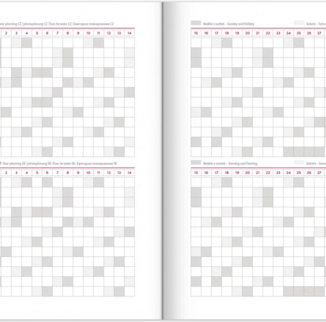 Agenda settimanale Balakon 2026, nero