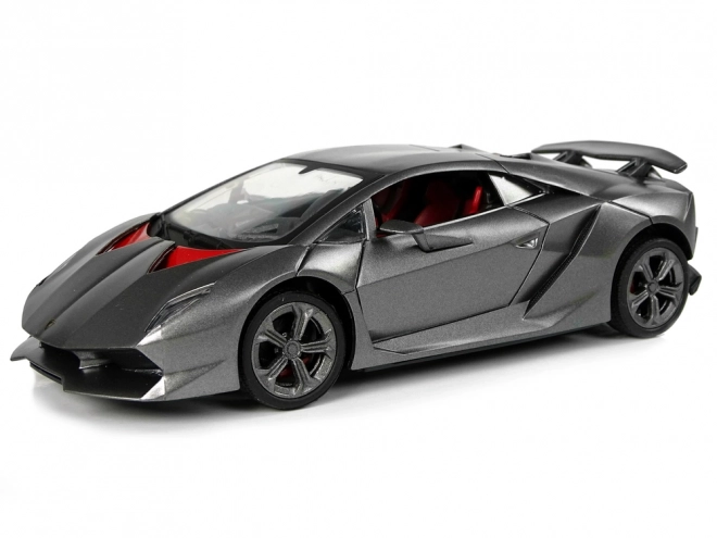 Auto sportiva R/C Lamborghini argento con luci