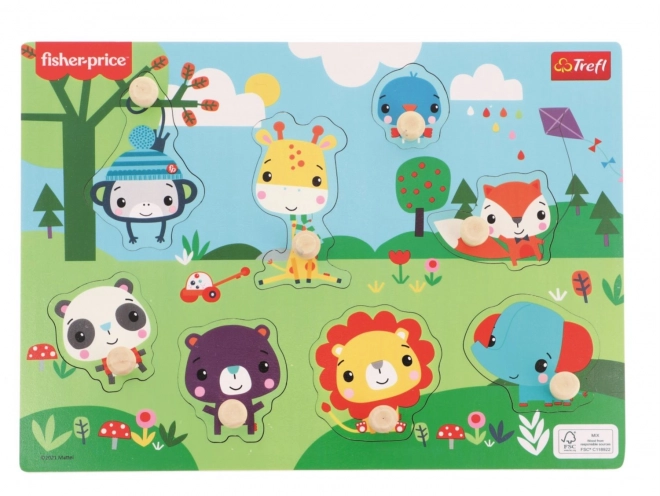 Puzzle in legno Fisher Price Animali Selvatici