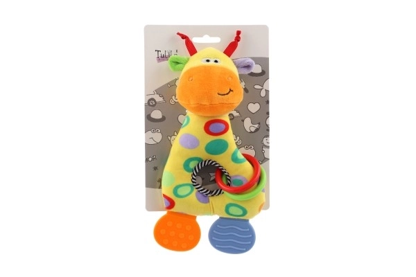 Giraffa peluche con massaggiagengive per neonati