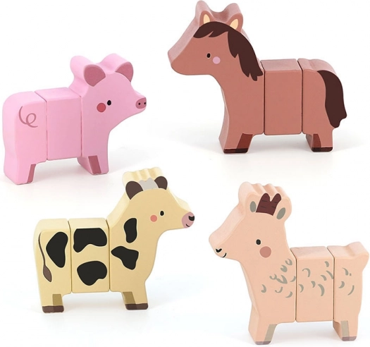 Vilac puzzle magnetico in legno di animali della fattoria