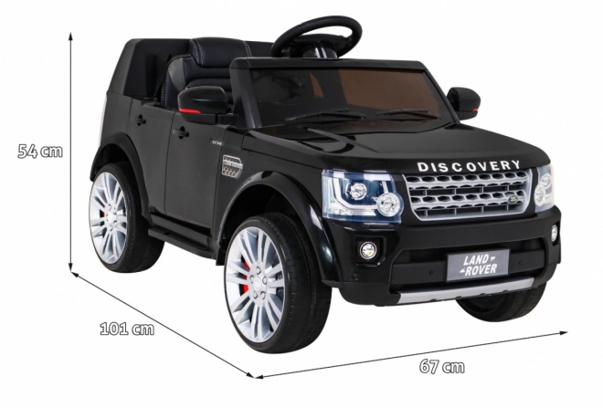 Land Rover Discovery Auto elettrico per bambini nero + telecomando + ruote EVA + avvio lento + radio MP3