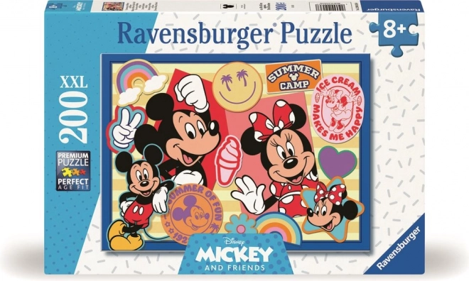 Puzzle XXL 200 pezzi Mickey e Minnie in viaggio