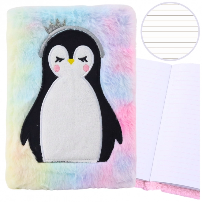 Taccuino peluche con pinguino carino