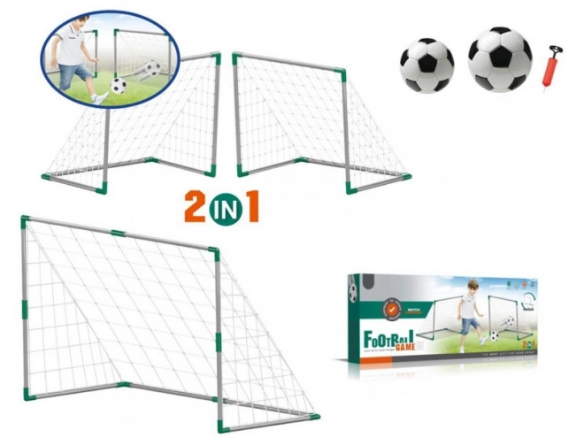 Set calcio 2-in-1 con porta