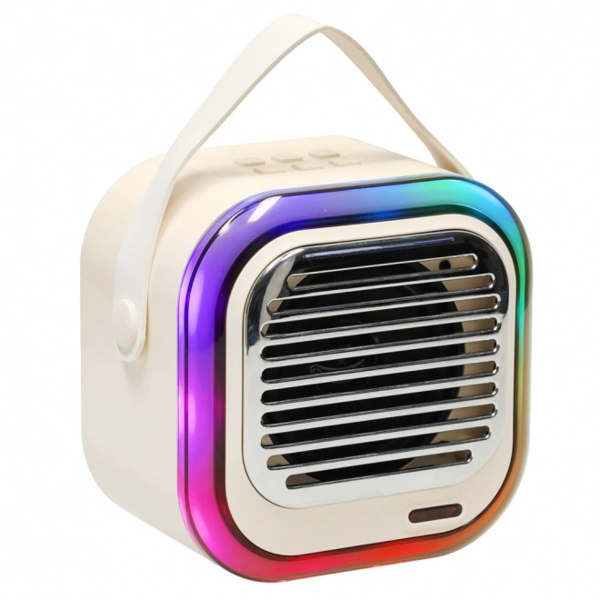 Altoparlante per karaoke USB Bluetooth crema