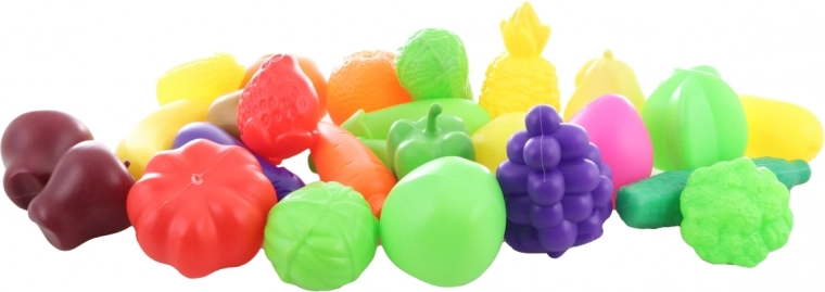 Frutta e verdura colorate e resistenti