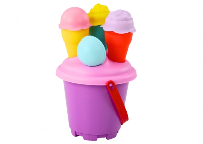 Set da Sabbia Gelato Rosa 6 Pezzi