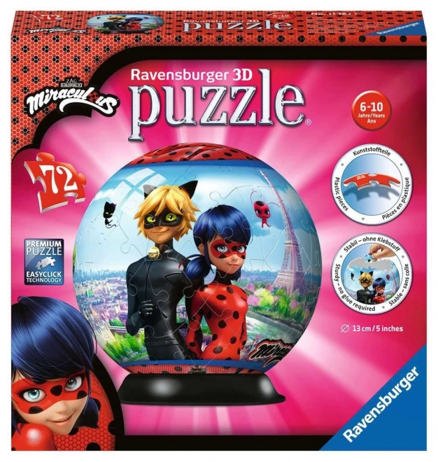 Puzzle 3D Kouzelná Beruška e Černý kocour