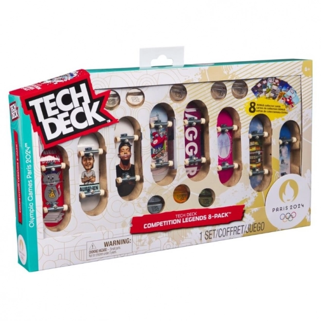 Tech Deck set di fingerboard olimpico 2024 - Confezione da 8 pezzi