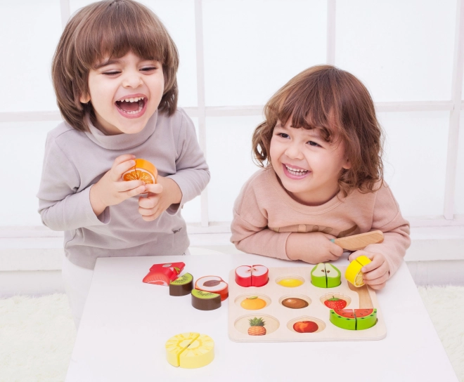 Frutta di Legno da Taglio Mondo Classico Set Montessori
