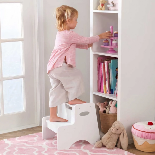 Sgabello in legno bianco per bambini