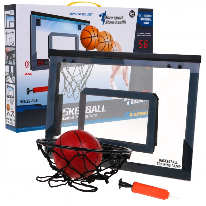 Set da basket interattivo per bambini 6+ con tabellone e contapunti