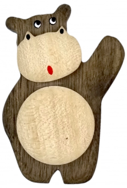 Magnete in legno con ippopotamo di 2Kids Toys