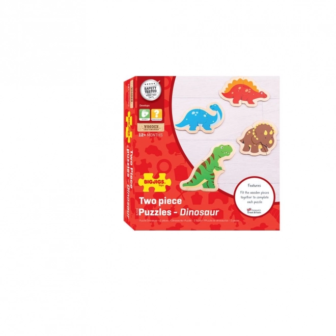 Puzzle di legno con dinosauri Bigjigs Toys