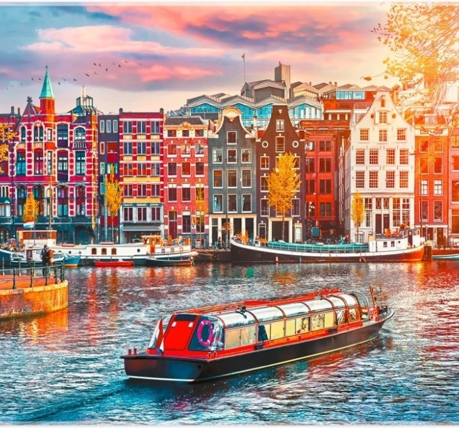 Motivo realistico dei canali di Amsterdam