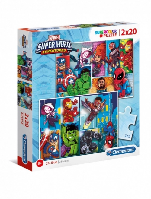 Puzzle Clementoni Supereroi Marvel 2x20 pezzi