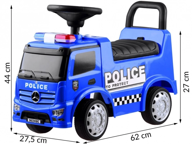 Auto jeździk Mercedes POLIZIA per bambini