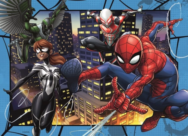 Puzzle Spiderman 4x100 pezzi