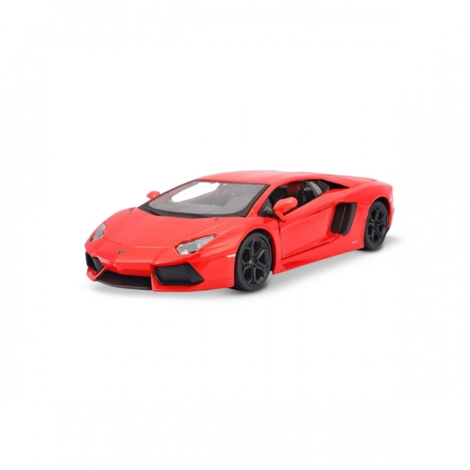 Lamborghini Aventador Coupé in metallo arancione-rosso scala 1:24