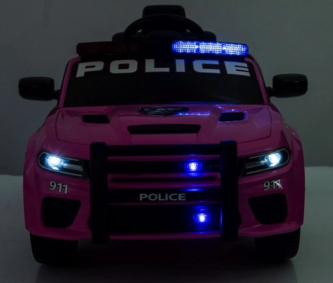 Auto a Batteria Dodge Charger della Polizia Rosa