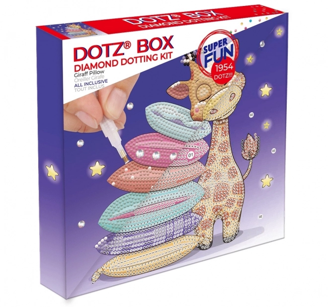 Mosaico con diamanti - cuscino con giraffa