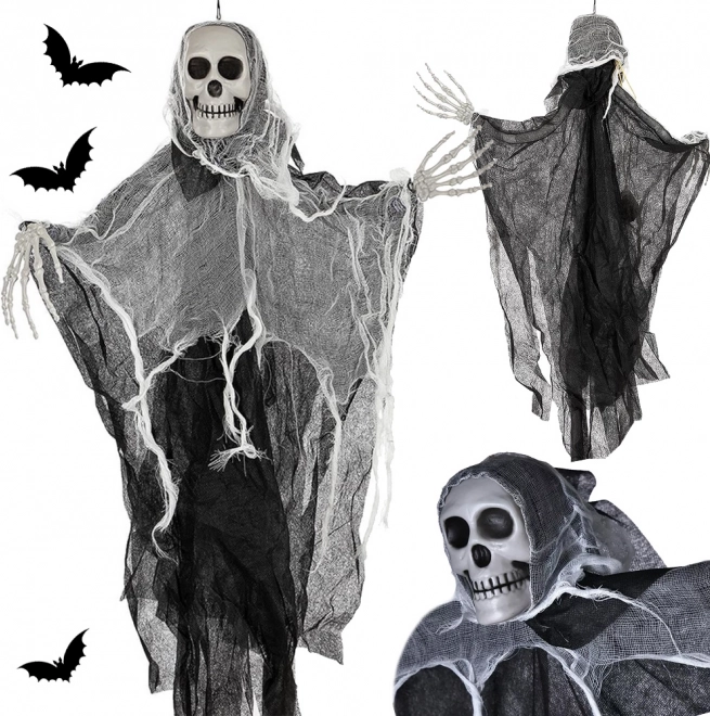Decorazione di Halloween sospesa fantasma – scheletro con teschio 80 cm