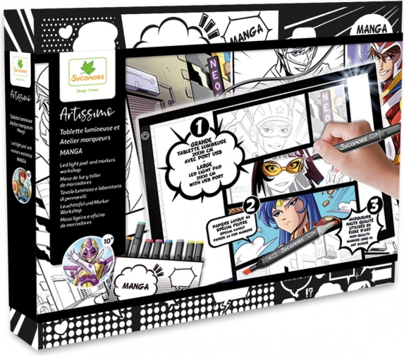 Artissimo - Set creativo Manga con tablet luminoso