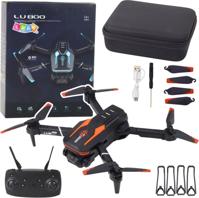 Drone con fotocamera LU800 con luci LED - arancione