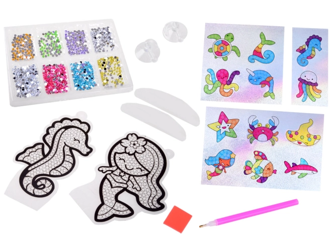 Set creativo completo con motivi marini