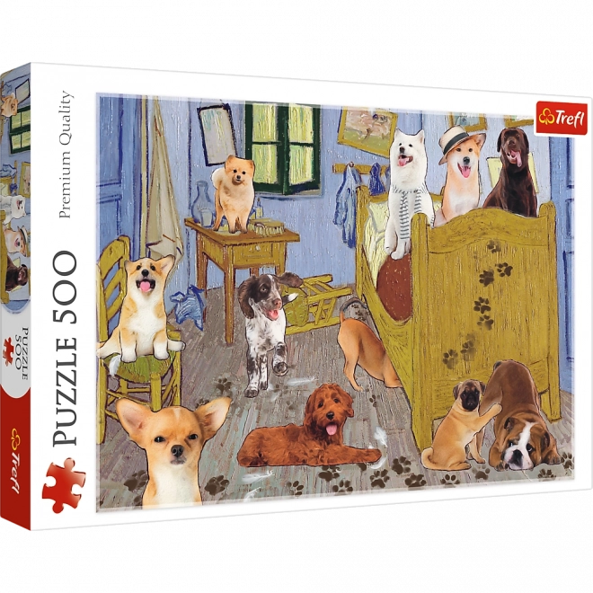 Puzzle 500 pezzi – La stanza di VAN GOGH: Rivoluzione canina Trefl