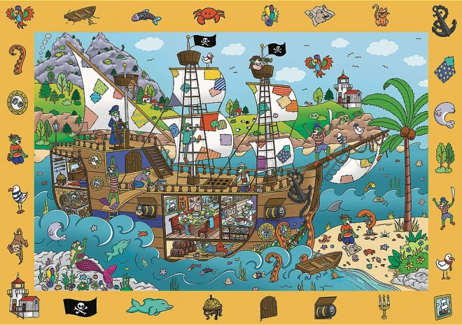 Puzzle Osservativi 100 pezzi - Spy Guy - Nave Pirata