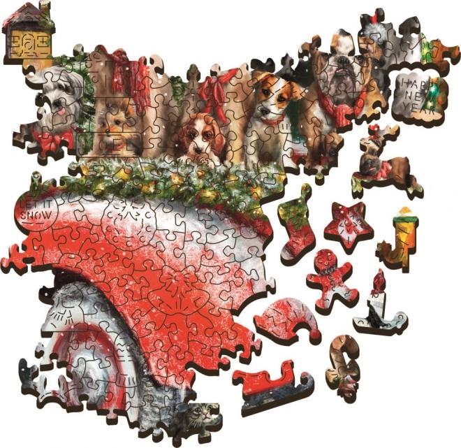 Puzzle di Legno Artigianale Origine - Piccoli Aiutanti di Babbo Natale 1000 Pezzi