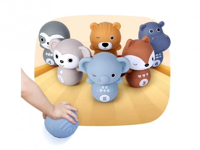 Set di Animali da Bowling Sensoriali per Bambini ZOO