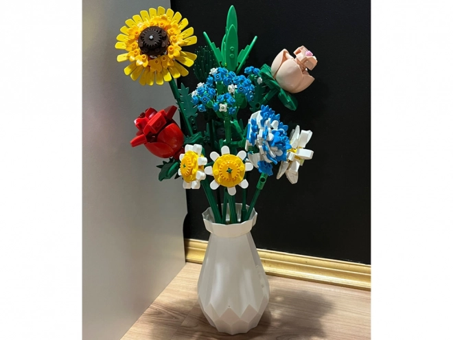 Kit tecnico di costruzione Fiori dei prati con vaso 618 pezzi