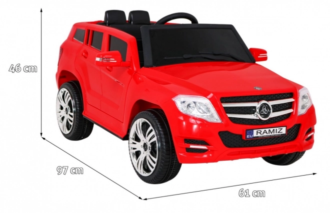 Auto per bambini City Rider Rosso con telecomando e LED