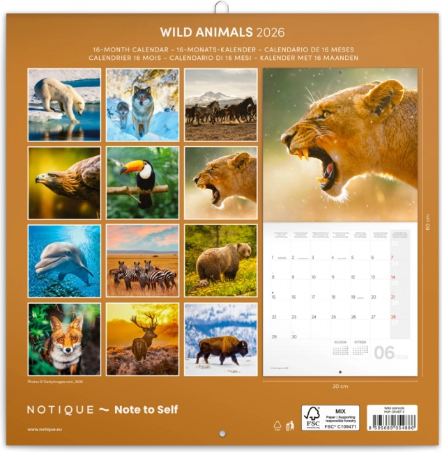Calendario Appunti Animali Selvaggi 2026