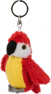 portachiavi peluche pappagallo ara 9 cm rosso