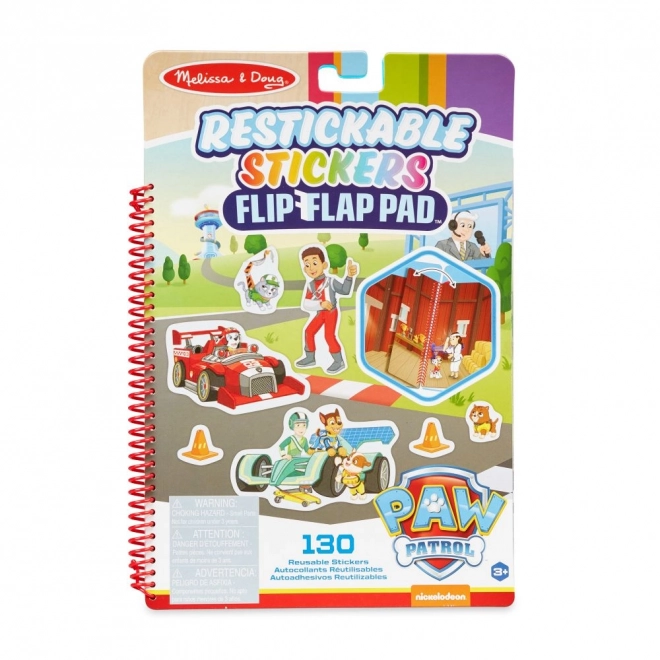 Paw Patrol adesivi riutilizzabili Flip-Flap missioni classiche