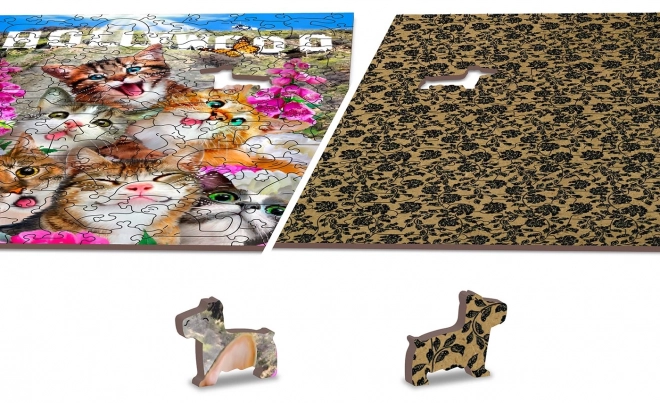 Puzzle in legno Gattini a Hollywood 2-in-1