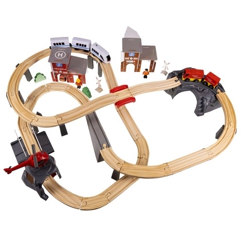 Trenino in legno a batteria per bambini