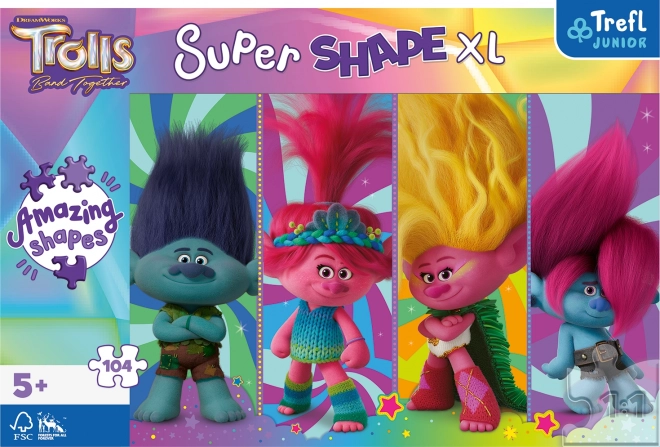 Puzzle XL Super Shape Trolls 3