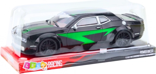Auto sportivo nero con linee verdi
