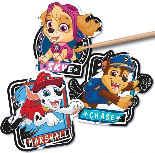 Set creativo adesivi da grattare Paw Patrol