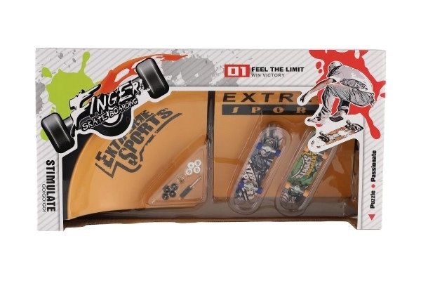 Skateboard Da Dito Con Rampe E Accessori 2 Pezzi