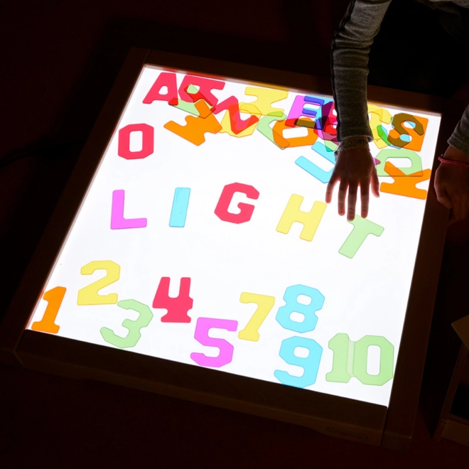 Pannello LED luminoso Masterkidz con telecomando e blocchi Montessori 140 pezzi.